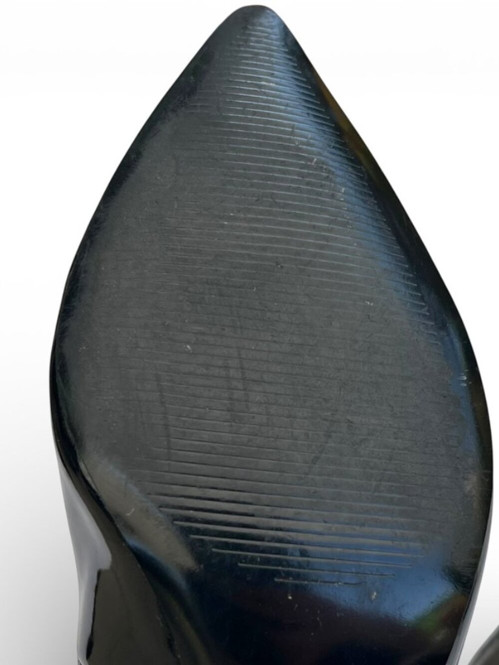 Nine West Black Patent Leather Pumps Pointed Toe Y2K Soft Grunge Polished 8.5 - Picture 4 of 12